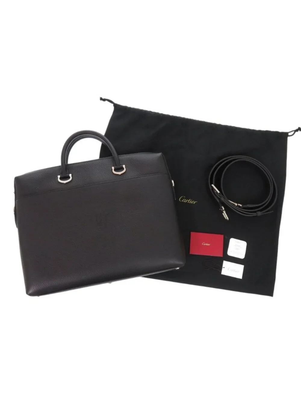 Cartier Must de Cartier Small Briefcase Calf Black 2-Way
